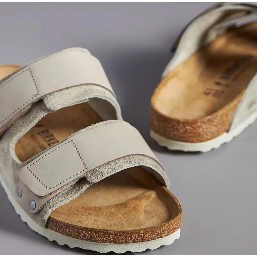 +NEW Birkenstock Kyoto nubuck suede slides men size 46 EU - US 13